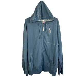 The North Face Blue full zip hooded sweat shirt men's size xl y2k Jesse Pinkman
